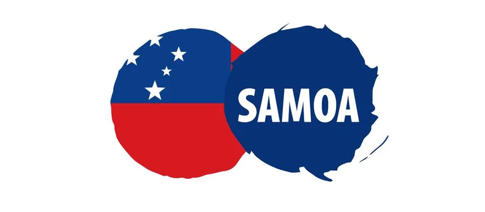 Samoa flag, vector illustration on a white background. Stock Illustration