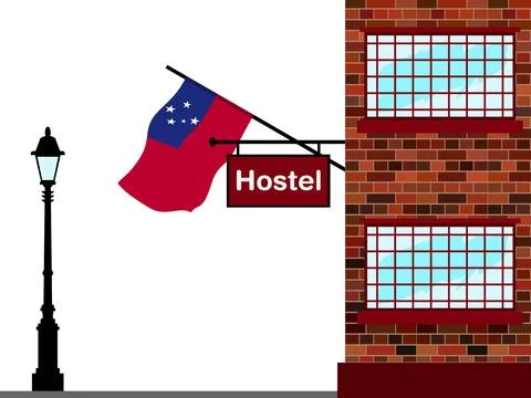Samoa Hostels Vector Illustration Stock-Illustration