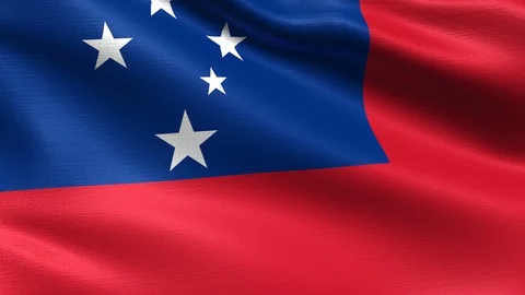 Samoa Looping Flag 4K Stock Footage 108065160