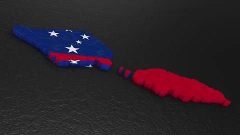 Samoa map 3d. 3d map of Samoa. Stock Footage 274979268