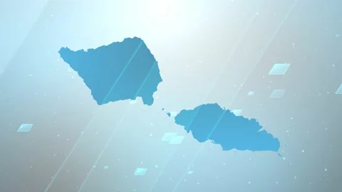 Samoa Map Background Stock Footage 197954242