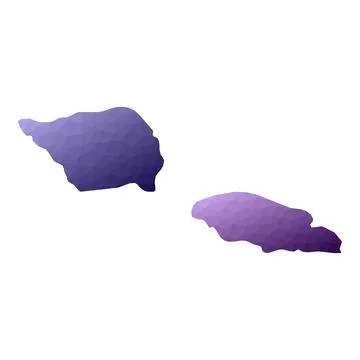 Samoa map. Geometric style country outline. Precious violet vector illustra.. Ilustração Stock