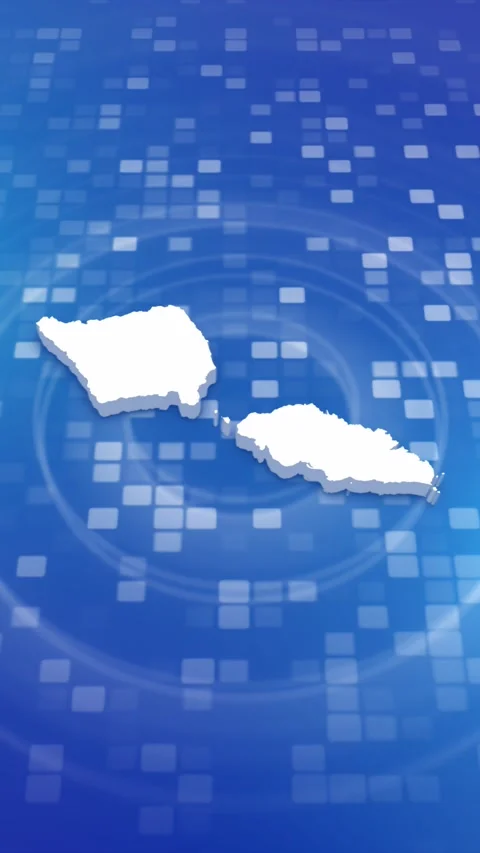 Samoa Map Intro Video stock 259982394