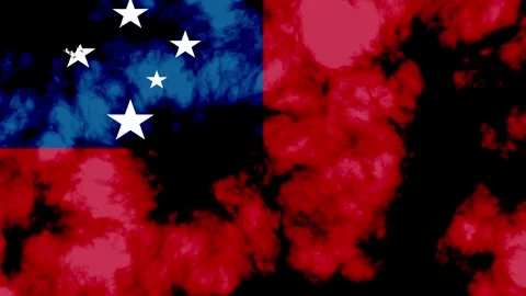 Samoa national flag background animation Stockbeeldmateriaal 291617582