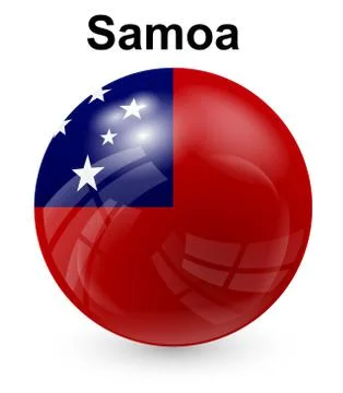 Samoa official state flag Stock Illustration