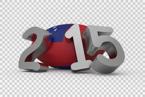 Samoa rugby 2015 message Stock Illustration