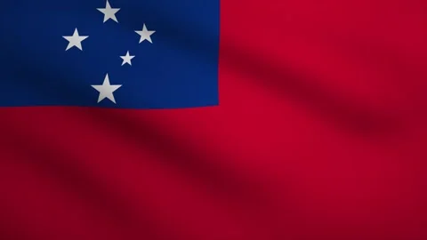 Samoa Waving Flag Background Animation. Looping seamless 3D animation. Moti.. Stock Footage 257291150