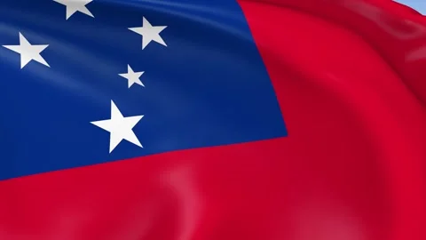Samoa Waving Flag Background Loop Stock-Footage 317845718