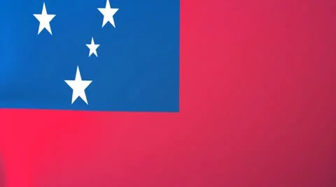 Samoa Waving Flag Stock Footage 10762401