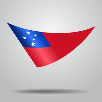 Samoan flag background. Vector illustration. Stock Illustration