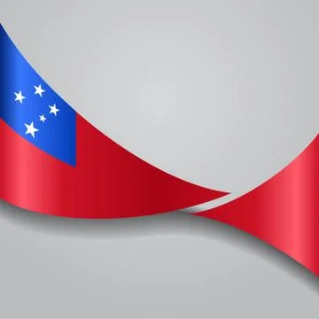 Samoan wavy flag. Vector illustration Stock Illustration