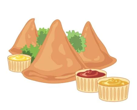 Samosa background Stockillustratie
