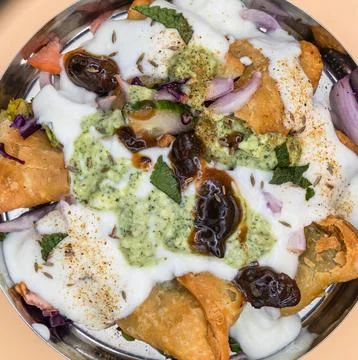 Samosa Chaat Stock Photos