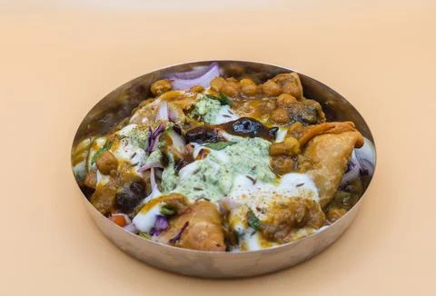 Samosa Chaat Stock Photos