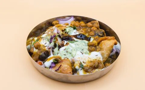 Samosa Chaat Stock Photos