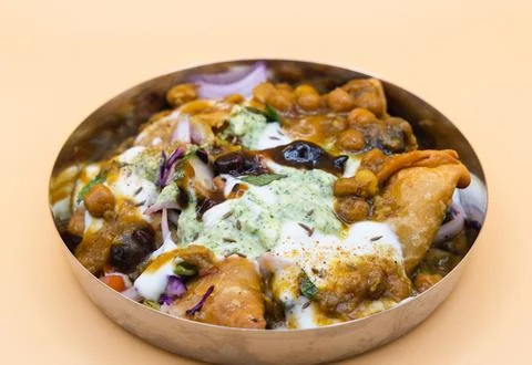 Samosa Chaat Stock Photos