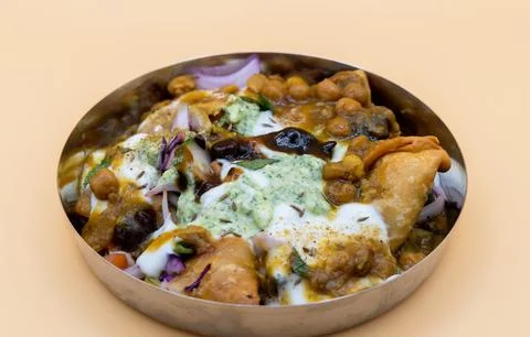 Samosa Chaat Stock Photos