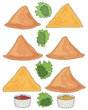 Samosa design Stockillustratie