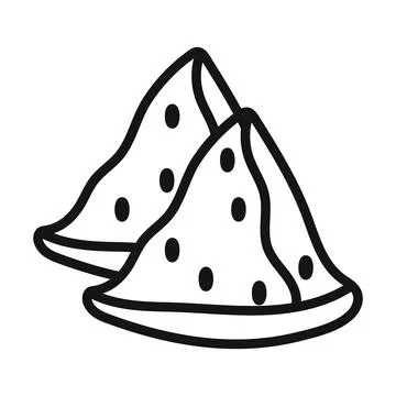 Samosa icon mark in filled style Stock Illustration