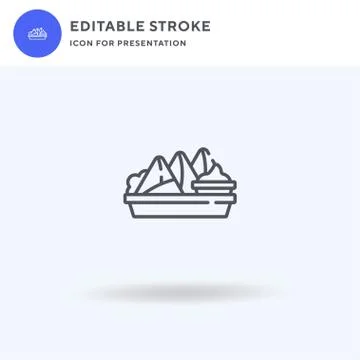 Samosa icon vector, filled flat sign, solid pictogram isolated on white, logo Stockillustratie