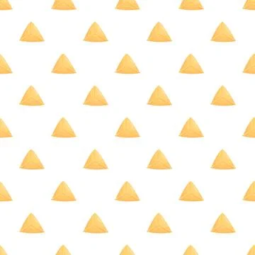Samosa snacks arranged in a seamless pattern design イラスト素材