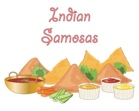 Samosa snacks Stockillustratie