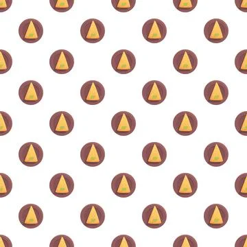 Samosa snacks triangular food seamless pattern background Stockillustratie