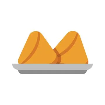 Samosa vector icon isolated on white background Stockillustratie