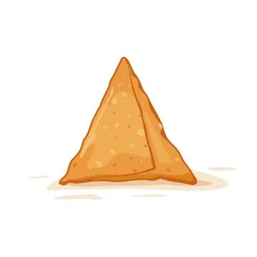 Samosa is a vegetables stuffed deep fried snack very popular in India vector Stockillustratie