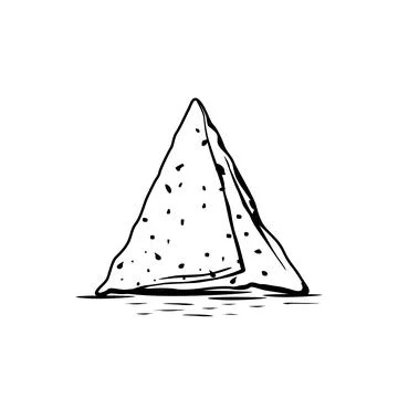 Samosa is a vegetables stuffed deep fried snack very popular in India vector  Stockillustratie