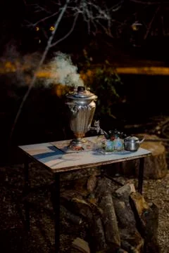 Samovar Stockfoto's
