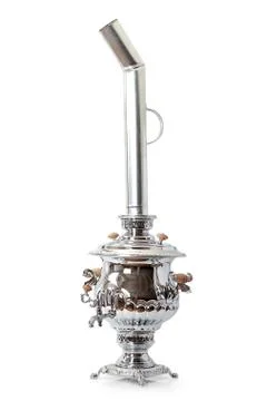 Samovar with a pipe Foto stock