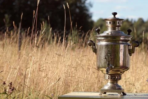 Samovar Tea Party Stock Photos