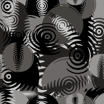 A sample of an abstract seamless texture in black, gray and white Stock Illustration