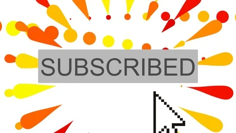 Sample animation of subscribe button being clicked for subscribers Stock Footage 107288443