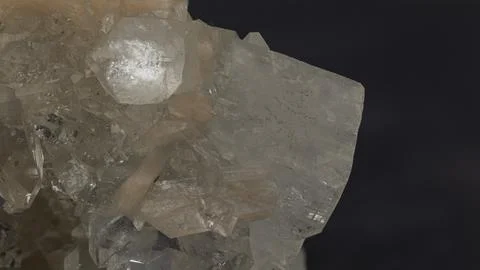Sample of apophyllite and stilbite on a black background Stock Photos