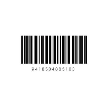 Sample Bar Code For Scanning Icon Illustrazione stock