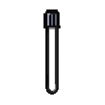 Sample blood test vial pixel art vector illustration Stock Illustration