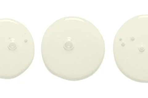 A sample of body serum or moisturizing gel or micellar water. Isolated on whi Foto stock