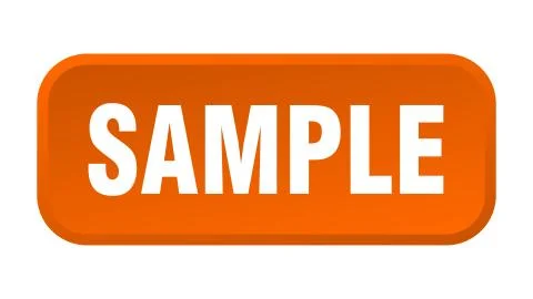 Sample button. sample square 3d push button Stock Illustration