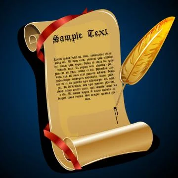 Sample card with feather leaf Stock Illustration