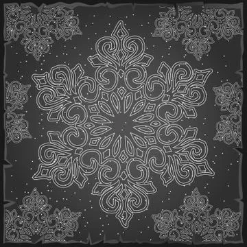 Sample Christmas wrapping paper gray color. The texture of the snowflakes Stock Illustration