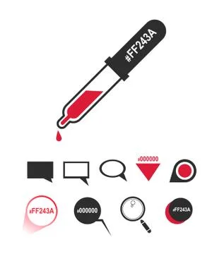 Sample color interface icons Stock Illustration