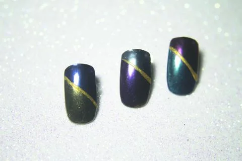 Sample with colors to paint nails Stock Photos
