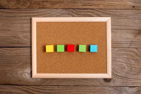 Sample Cube Rectangular Boxes Polished With Multi-Colour Symbolizing Stability Stockfoto's