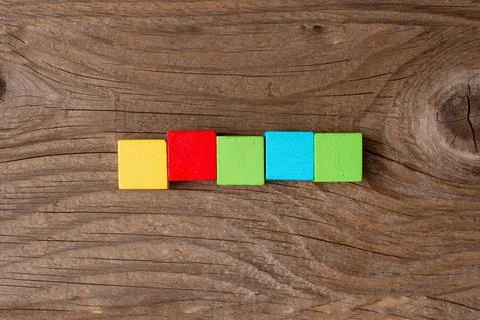 Sample Cube Rectangular Boxes Polished With Multi-Colour Symbolizing Stability 스톡 사진