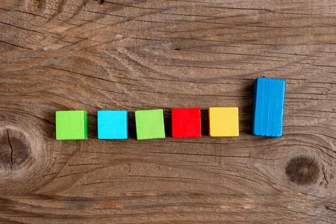 Sample Cube Rectangular Boxes Polished With Multi-Colour Symbolizing Stability 库存照片