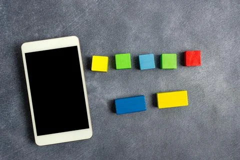 Sample Cube Rectangular Boxes Polished With Multi-Colour Symbolizing Stability 库存照片