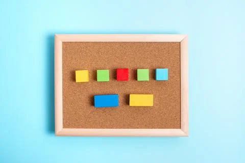 Sample Cube Rectangular Boxes Polished With Multi-Colour Symbolizing Stability 스톡 사진