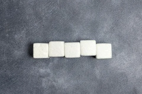 Sample Cube Rectangular Boxes Polished With Multi-Colour Symbolizing Stability Stockfoto's